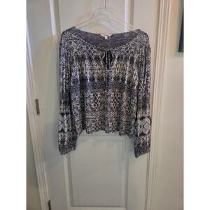 Lucky Brand BOHO Peasant Top Size XL